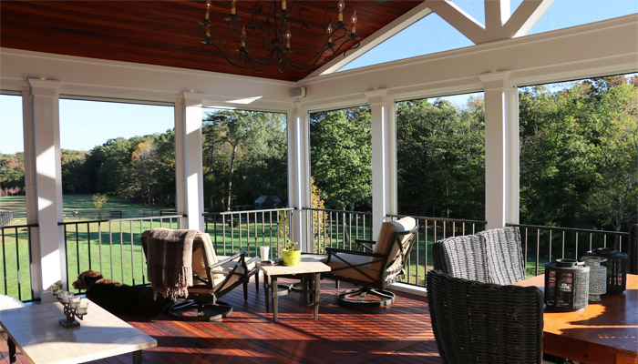 Deck and screened porch in Great Falls by Reston Painting & Contracting